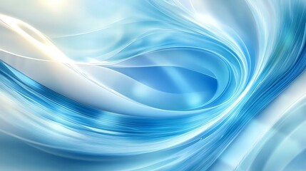 Naklejka premium Abstract blue fluid background with soft waves and light reflections for creative projects.