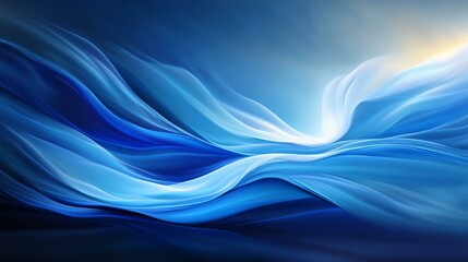 Abstract waves of blue symbolize tranquility and fluid motion in nature.