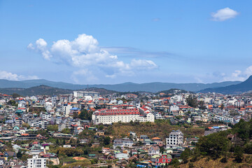 View of the town centre of Dalat,Central Highlands,Vietnam,Asia