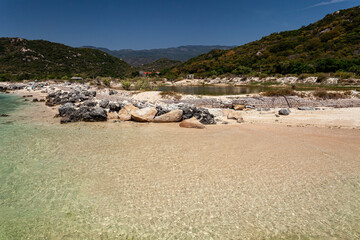 Rocky coast at Hang Rai,Nui Chua-National Park,Vinh Hy,Ninh Thuan province,Vietnam,Asia