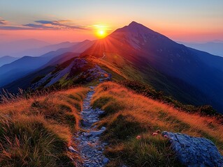 Majestic Mountain Sunset