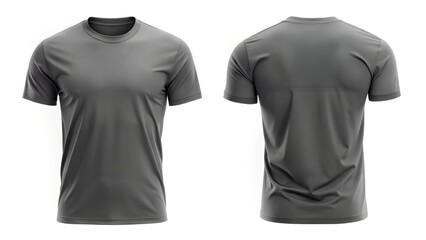 Graphite Gray Slim Fit T Shirt Front And Back