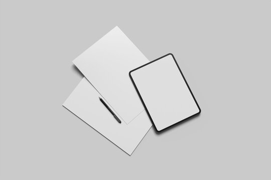 Letterhead and Tablet Mockup