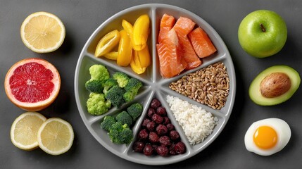 Healthy Balanced Diet Plate: A Visual Guide to Nutritional Wellness