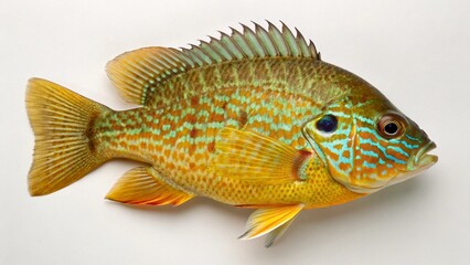 Fototapeta premium Freshwater Sunfish on studio background