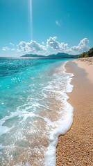 Serene Beachscape with Azure Waves