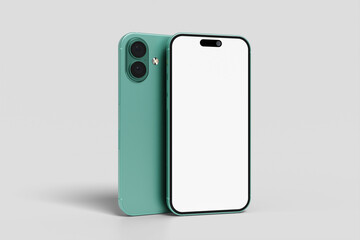 Front View Two Smartphones Mokcup