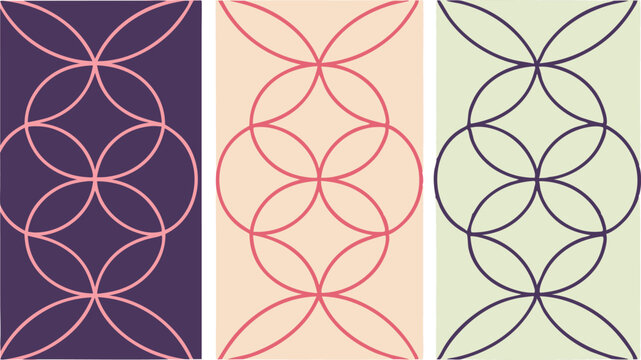 Elegant Geometric Pattern Design featuring Scalable Circular and Floral Motifs ideal for Branding and Logos