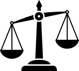 vector of a traditional balance scale