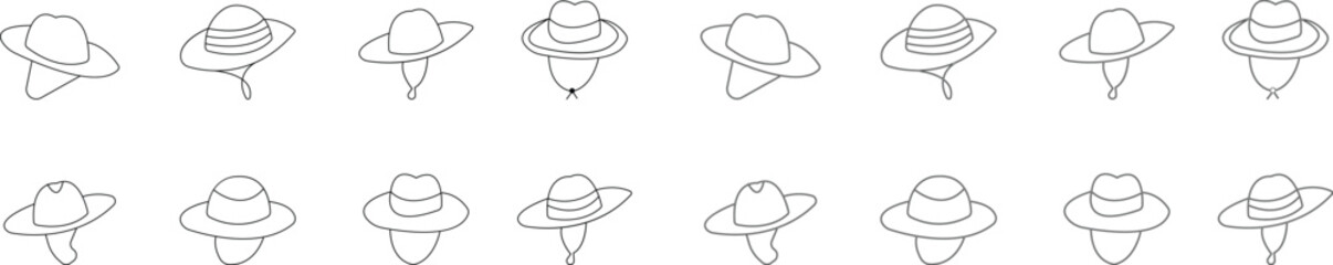 Elegant straw hat with wide brim and a decorative ribbon set . A beach hat Summer fashion accessory for sun protection and style accessory element, for beach and vacation concept, Stylish Headwear,