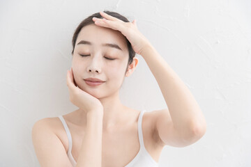 Naklejka premium 女性・スキンケアイメージ