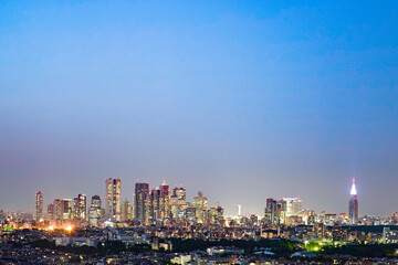 Fototapeta premium 東京・新宿の夕方から夜にかけて