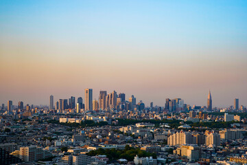 Fototapeta premium 東京・新宿の夕方から夜にかけて
