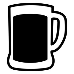 Logo cervecería. Icono con silueta jarra de cerveza