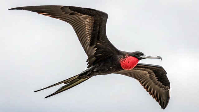 Frigatebird on studio background