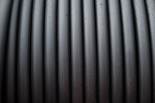 Rolled black plastic agricultural pipe for water irrigation