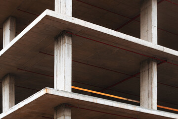 Concrete frame structure of residential building