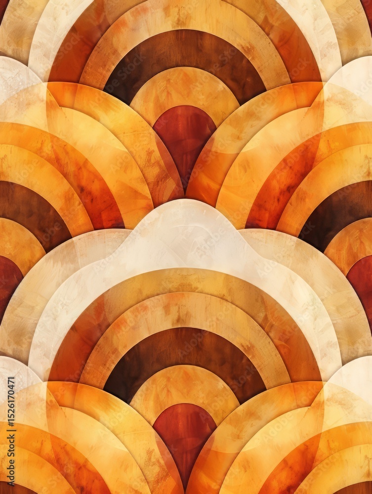 Poster the image shows a seamless, geometric pattern composed of overlapping arches.
