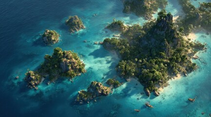 Fototapeta premium Tropical Island Paradise