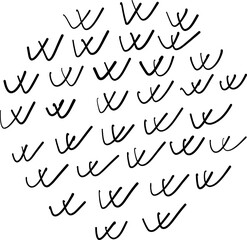 Scribble Circle Hand Drawn Texture