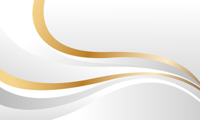 Elegant white and gold luxury wave background. Abstract modern wallpaper. Suitable for templates, banners, cards, covers, sales, events, awards, websites, web pages, and more