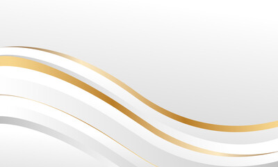 Elegant white and gold luxury wave background. Abstract modern wallpaper. Suitable for templates, banners, cards, covers, sales, events, awards, websites, web pages, and more