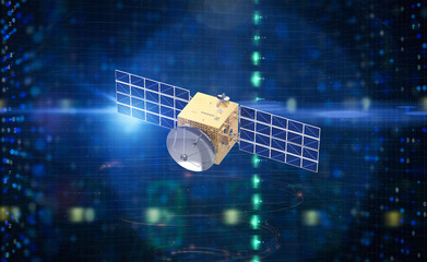 Satellite dish for digital telecommunication