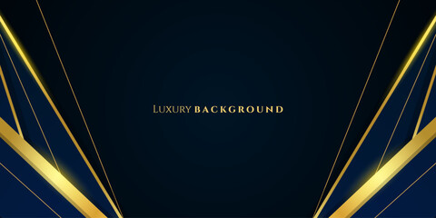 Elegant dark blue and gold luxury abstract background suitable for banner, award, celebration, anniversary, promotion, advertisement