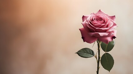 Vibrant Pink Rose in Full Bloom