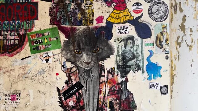 Grunge Stickers Graffiti Street Wall