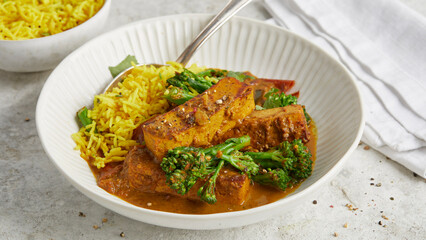 Kokosnuss Curry Tofu