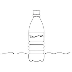continuous line drawing Bottle icons. bottle sign and symbol