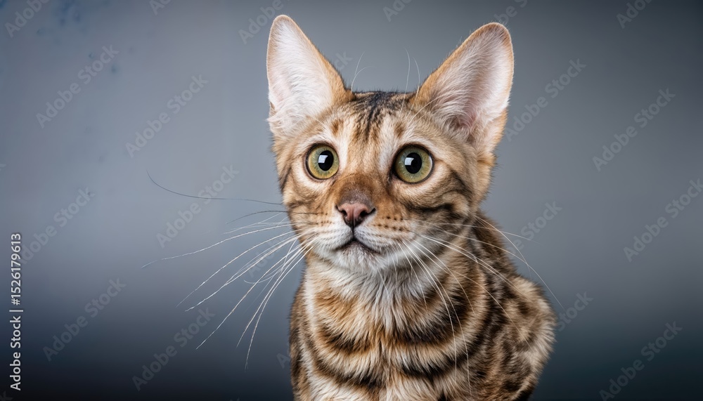 Poster lykoi cat amusing self on gray background, playful felid displaying unique coat pattern and vivid ex