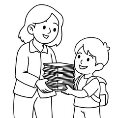 Coloring Book for Kids : Learning to Help Each Other