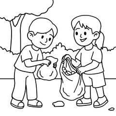 Coloring Book for Kids : Learning to Help Each Other