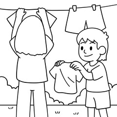 Coloring Book for Kids : Learning to Help Each Other