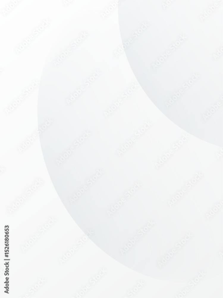 Poster white background vertical. geometric circle design. template layout on screen device.