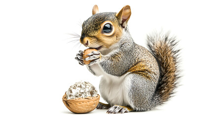 squirrel on a white background