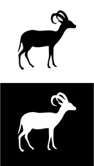 vector silhouette of a deer transparent