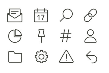 Minimalistic office and productivity icons on a textured background