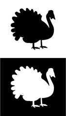 vector illustration of a turkey bird