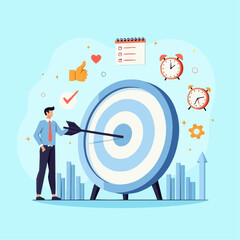 business man with target concept