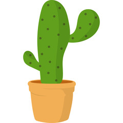 Cactus in Pot Illustration