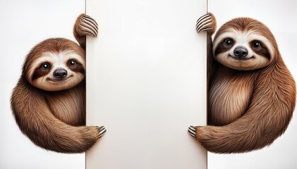 Adorable Sloth Collection in Vibrant Hues, showcasing the Whimsical and Relaxing Atmosphere of a Tropical Rainforest, Perfect for Digital Art, Home Decor, or Design Inspiration.