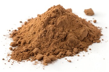 brown powder isolated on white