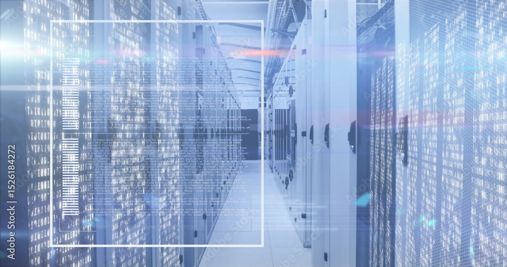 Poster image of data processing over computer servers