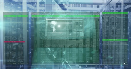Image of medical data processing over computer servers