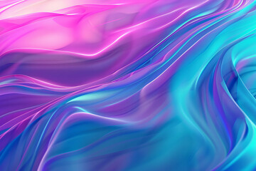 Naklejka premium Vibrant Abstract Flowing Background with Smooth Pink, Purple, and Blue Gradient Waves and Fluid Motion 