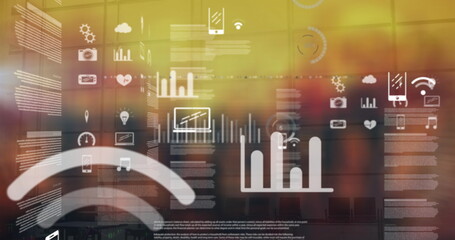 Image of covid cells and statistics processing