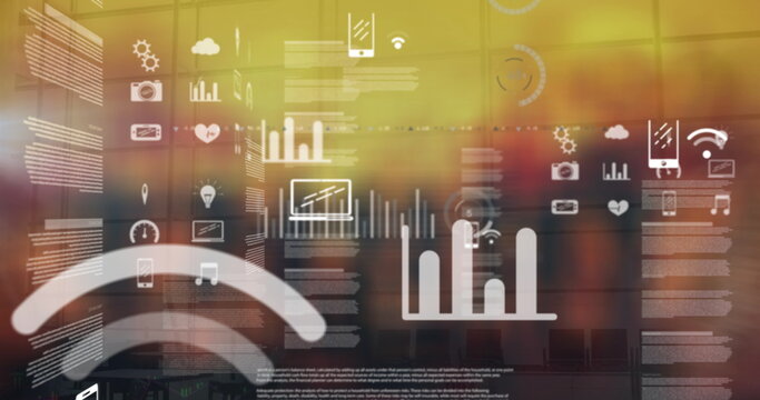 Image of covid cells and statistics processing